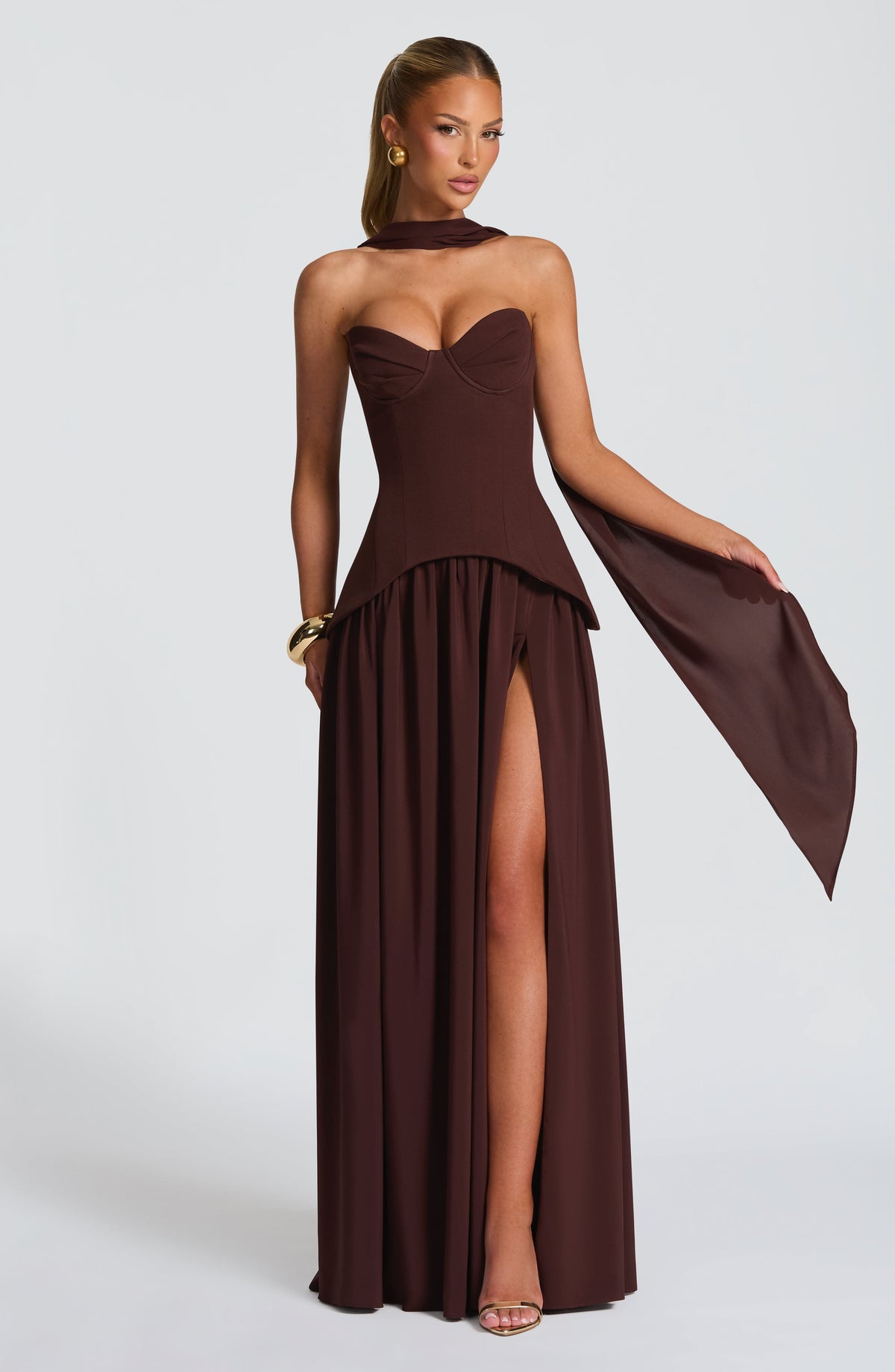 Vietta Maxi Dress - Plum Brown – image 3