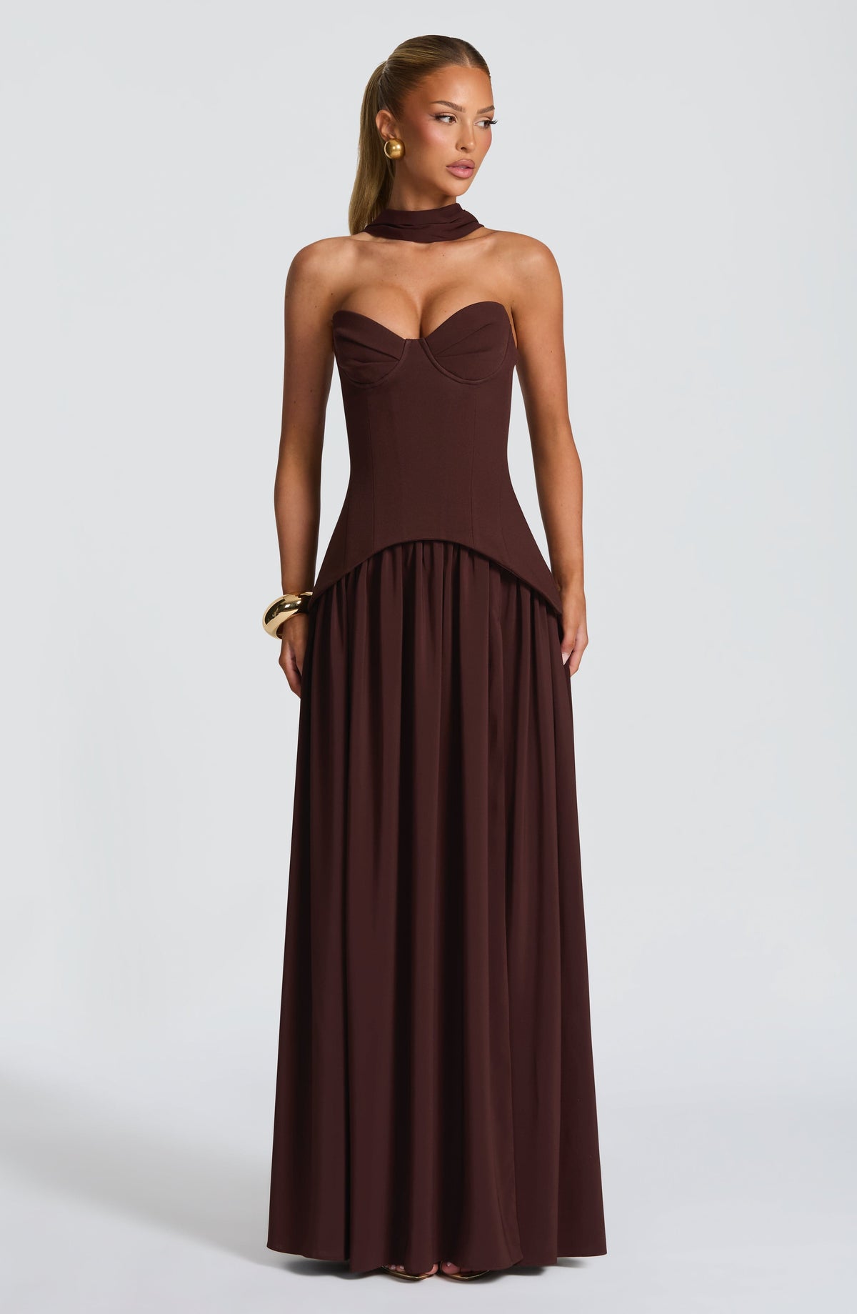 Vietta Maxi Dress - Plum Brown – image 6
