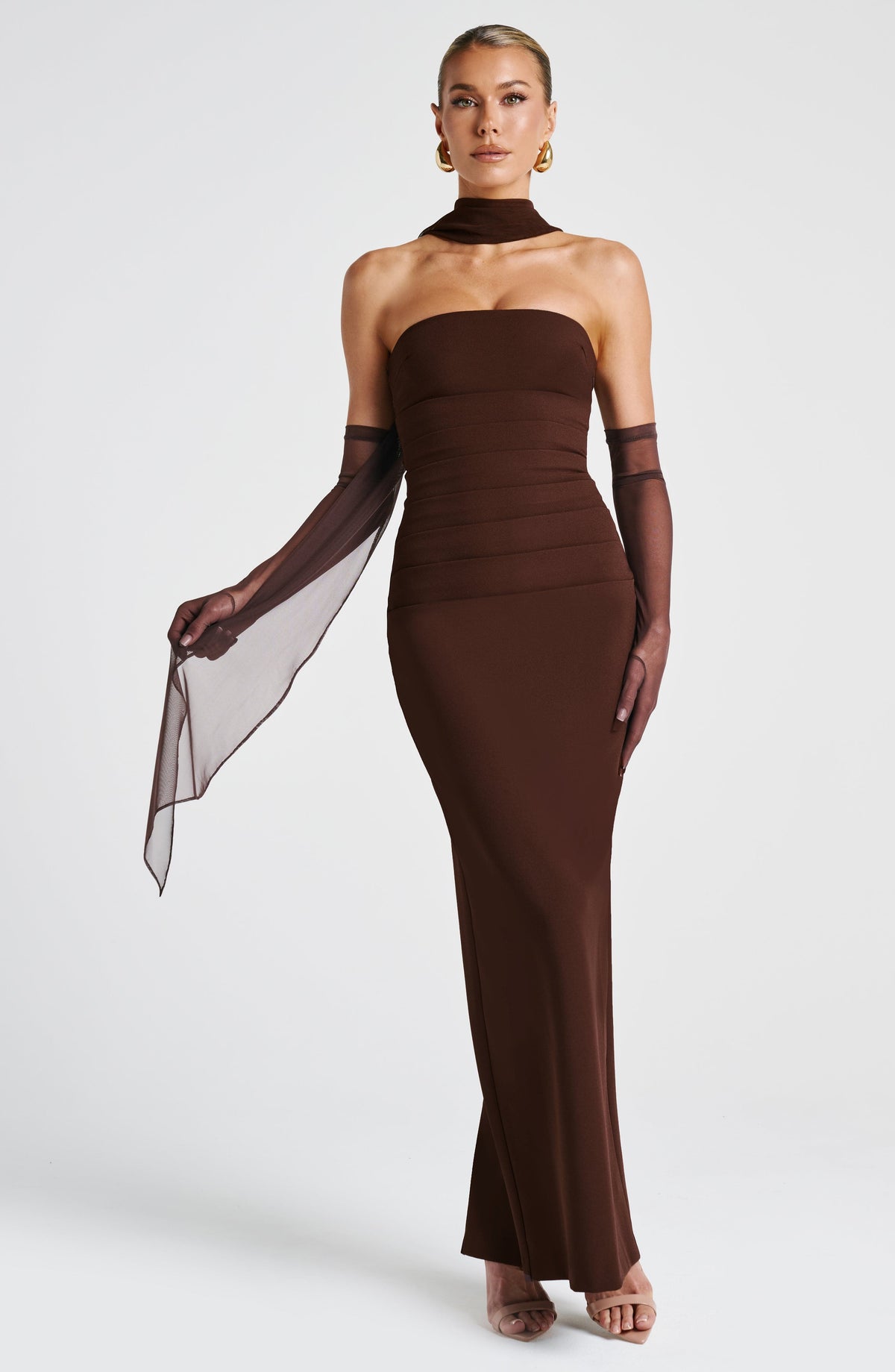 Yulia Maxi Dress - Plum Brown – image 1