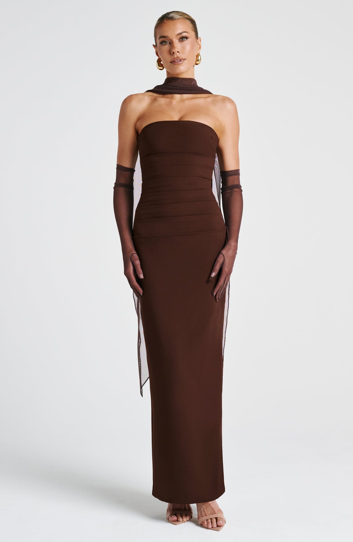 Yulia Maxi Dress - Plum Brown – image 12