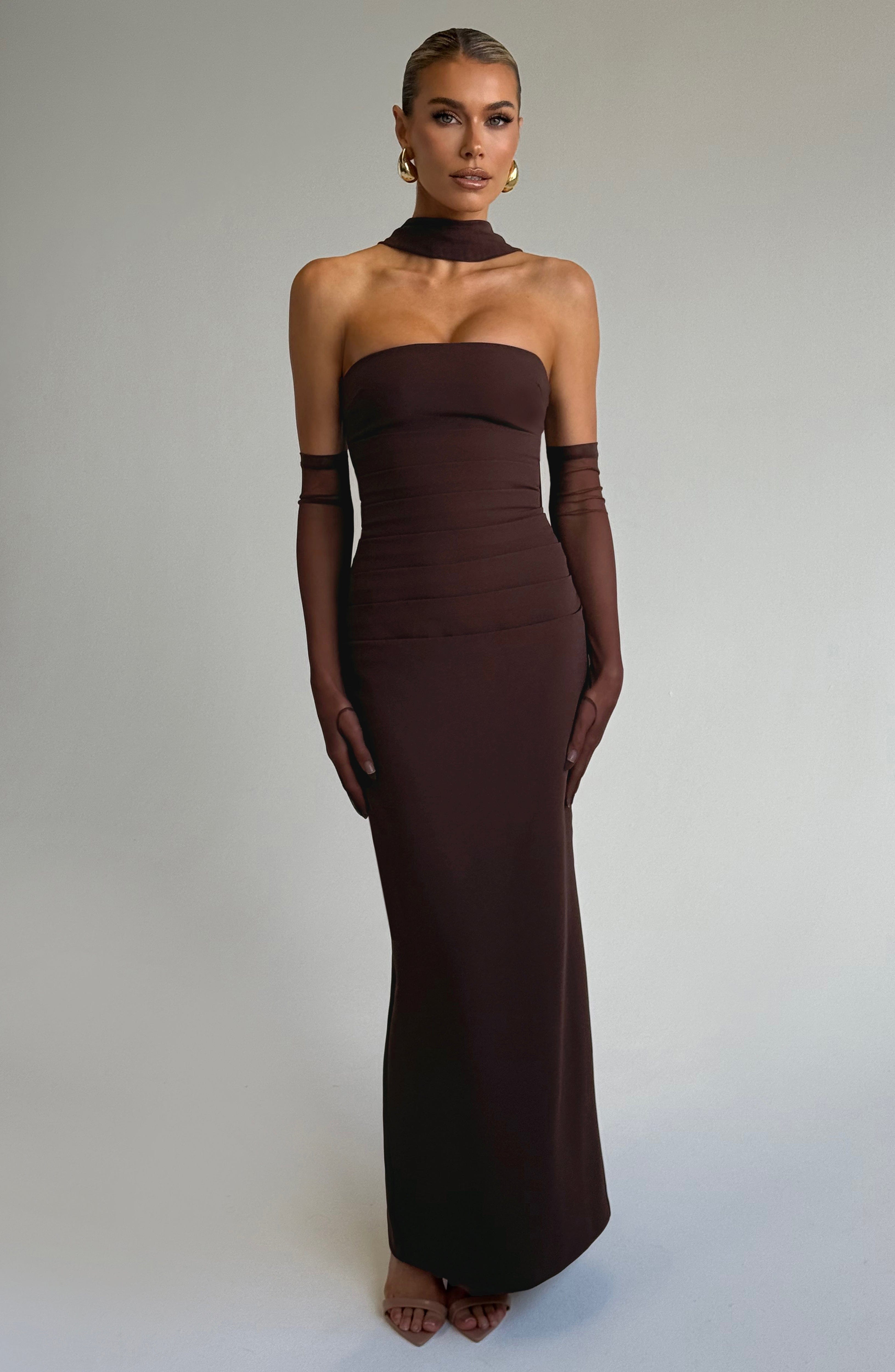 Yulia Maxi Dress - Plum Brown – image 8