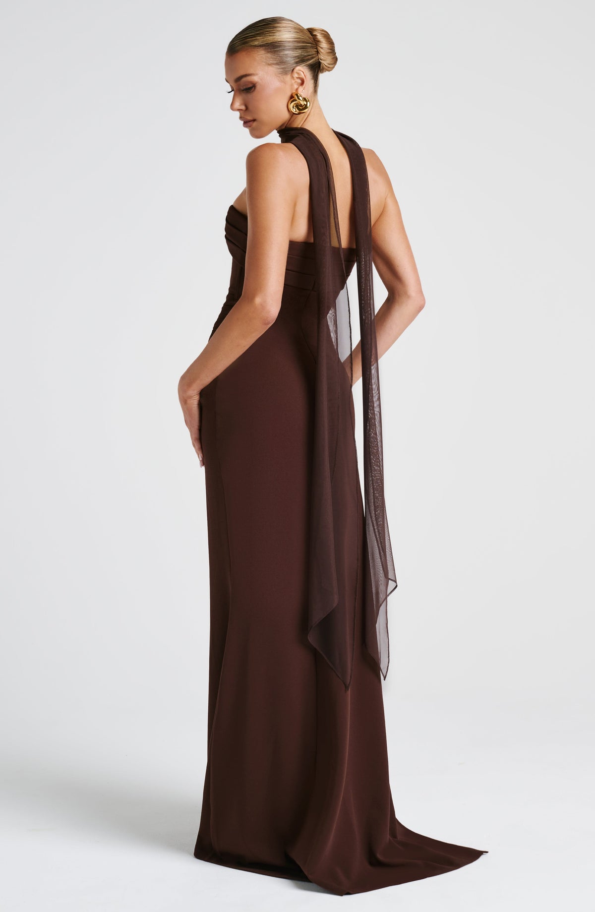 Zafira Maxi Dress - Plum Brown – image 7